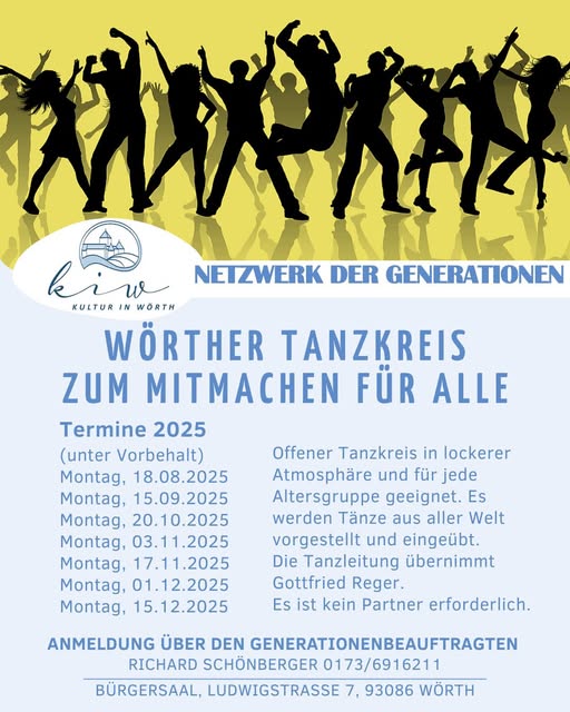 Termine für den Wörther Tanzkreis für 2025
