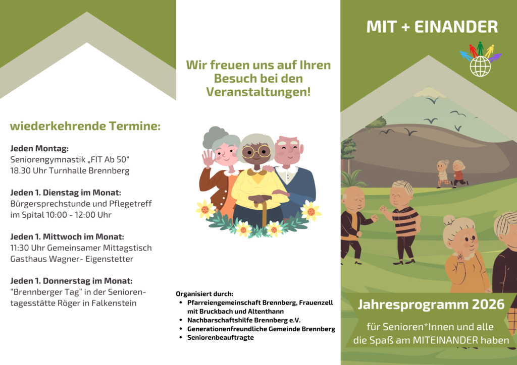 Jahresprogramm 2026 Brennberg für Senioren
